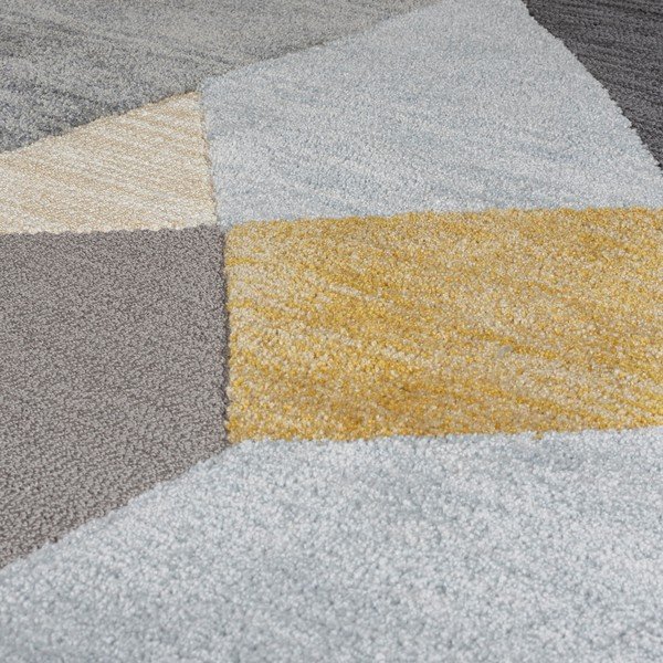 Tappeto giallo/grigio 120x170 cm Icon - Flair Rugs-image-2