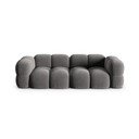 Divano grigio con rivestimento in velluto 250 cm Loretto – Cosmopolitan Design
