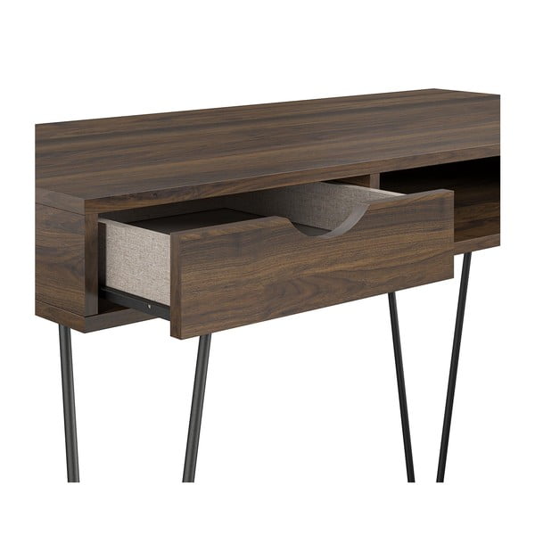 Scrivania con effetto noce 49x104 cm Concord – Novogratz-image-4