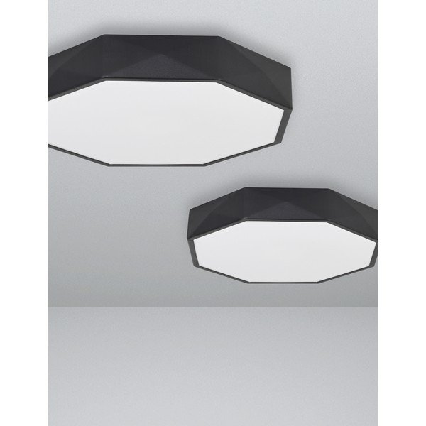 Plafoniera LED nera opaca in alluminio Eben – Nova Luce-image-1