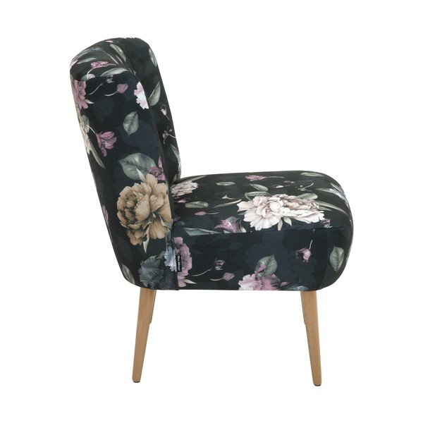 Poltrona a fiori blu scuro Fiona - Max Winzer-image-3