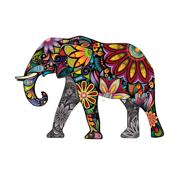 Adesivo India Elefante, 60 x 85 cm The Colorful Elephant from India - Ambiance-image-2