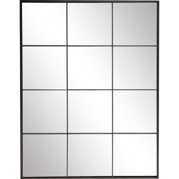 Specchio da parete con cornice in metallo nero , 70 x 90 cm Clarita - Westwing Collection