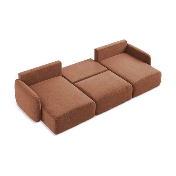 Divano angolare color mattone allungabile/con contenitore Kalena – Makamii-image-4