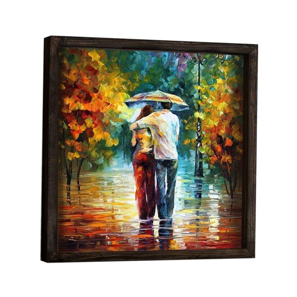 Pittura murale Passeggiata d'autunno, 34 x 34 cm - Evila Originals