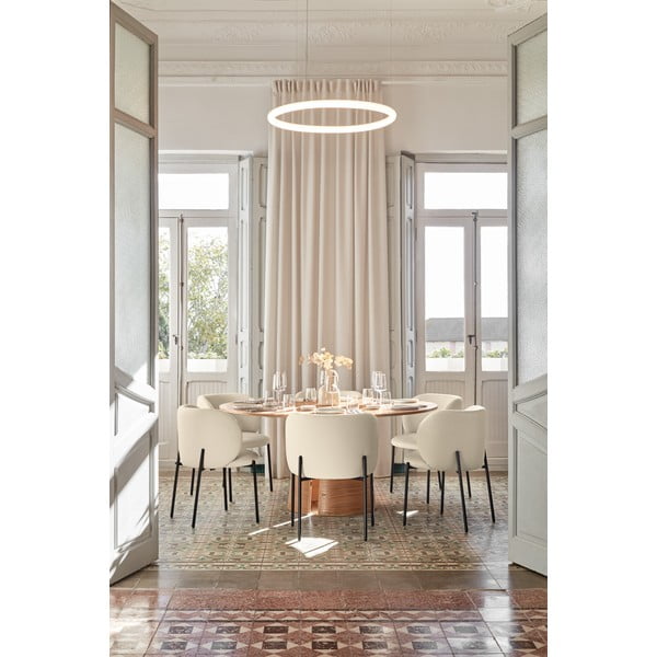 Set di sedie da pranzo bianca in imbottito 2 pz Mogi – Teulat-image-3