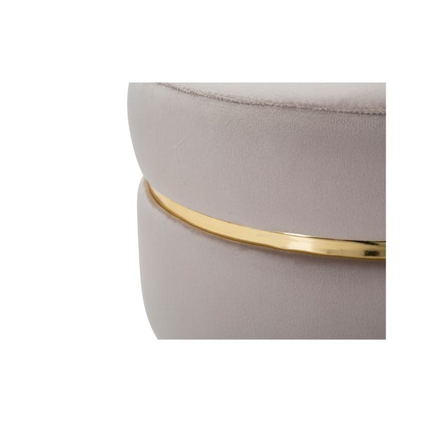 Pouf in velluto beige Paris - Mauro Ferretti-image-3