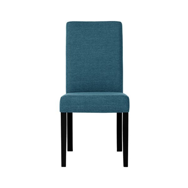 Sedia turchese con gambe in faggio nero Tonka - Ted Lapidus Maison-image-1