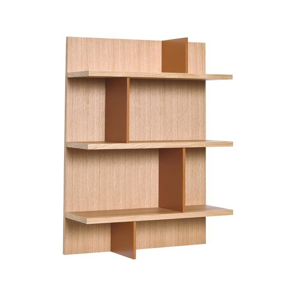 Mensola di colore naturale con effetto rovere con ripiani multipli 60 cm Stand – Hübsch