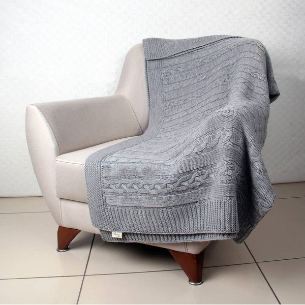 Copriletto grigio Marina, 130 x 170 cm - Homemania Decor