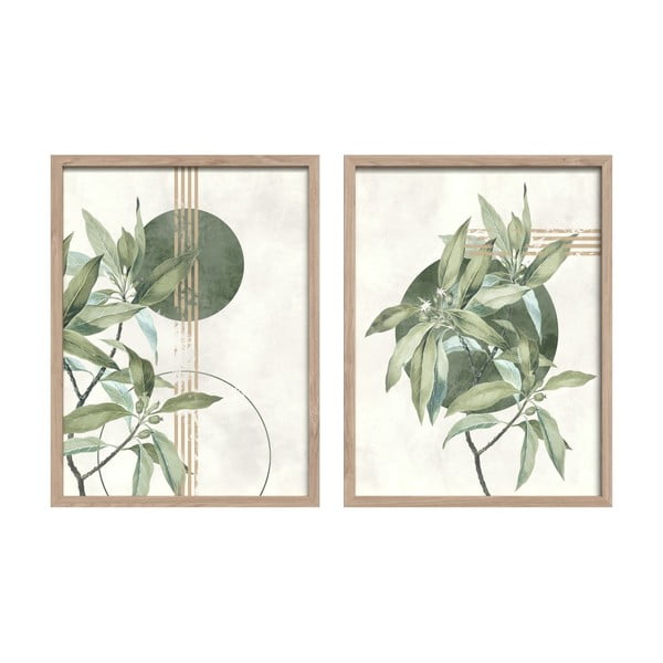 Set di dipinti 2 pz 30x40 cm Green – Styler