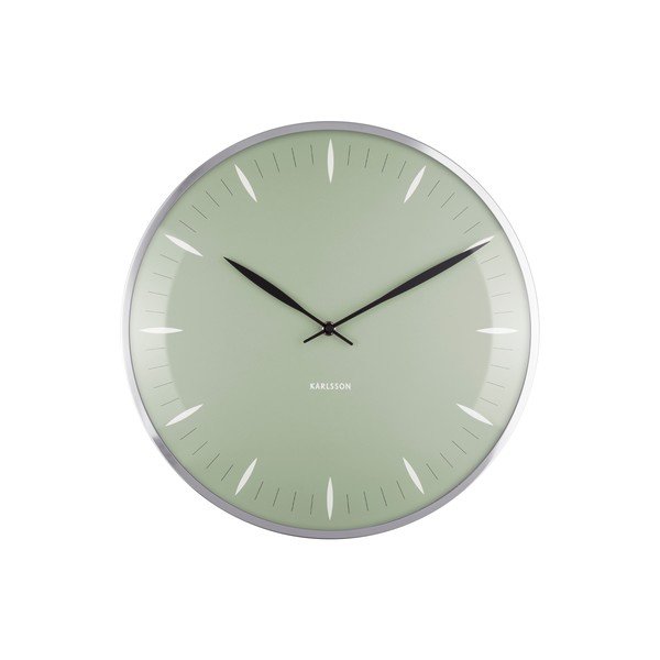 Orologio da parete in vetro verde , ø 40 cm Leaf - Karlsson-image-3