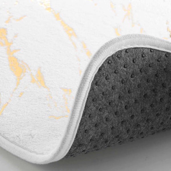 Tappetino per il bagno bianco/dorato 45x45 cm Aquamarbre – douceur d'intérieur-image-2