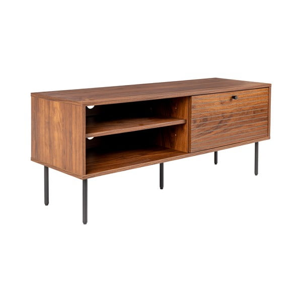 Mobile TV marrone con effetto noce 120x50x40 cm Stripes – White Label-image-2