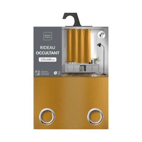 Tenda oscurante giallo ocra 135x180 cm Occult – douceur d'intérieur-image-2