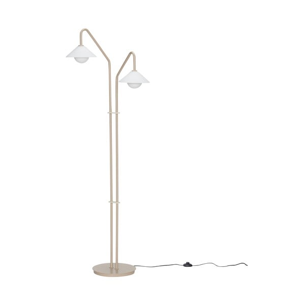 Lampada da terra beige con paralume in vetro (altezza 165 cm) Come - Hübsch