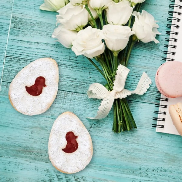 Set di 2 punzoni per uova di Pasqua in acciaio inox - Orion-image-2