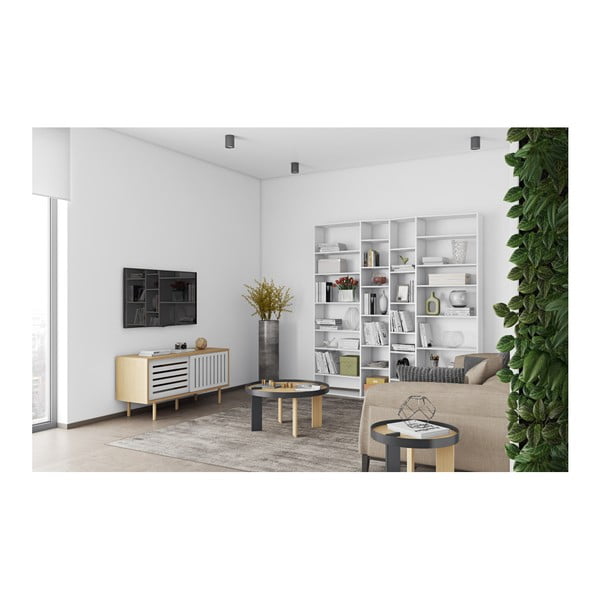 Libreria bianca 214x224 cm Valsa – TemaHome-image-3