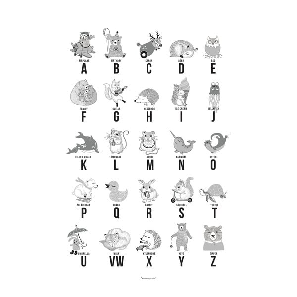 Poster dell'alfabeto ABC - Bloomingville Mini