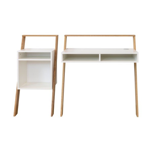 Libreria bianca in rovere 47x96 cm Memo - Tenzo-image-2