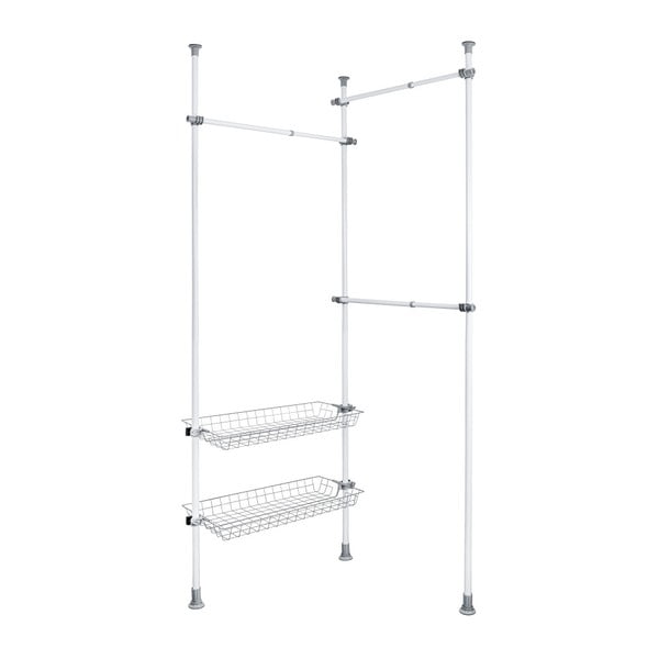 Appendiabiti telescopico in metallo bianco Herkules - Wenko-image-4