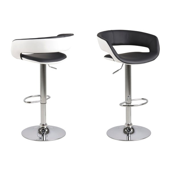 Set di 2 sedie da bar bianche e nere Grace - Actona
