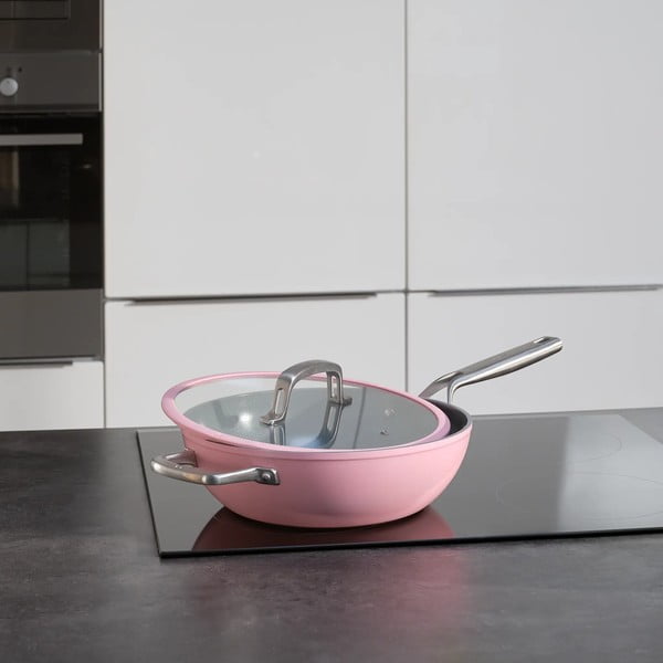 Padella wok con coperchio/con superficie in ceramica ø 28 cm Meda 3.0 – FABINI-image-1