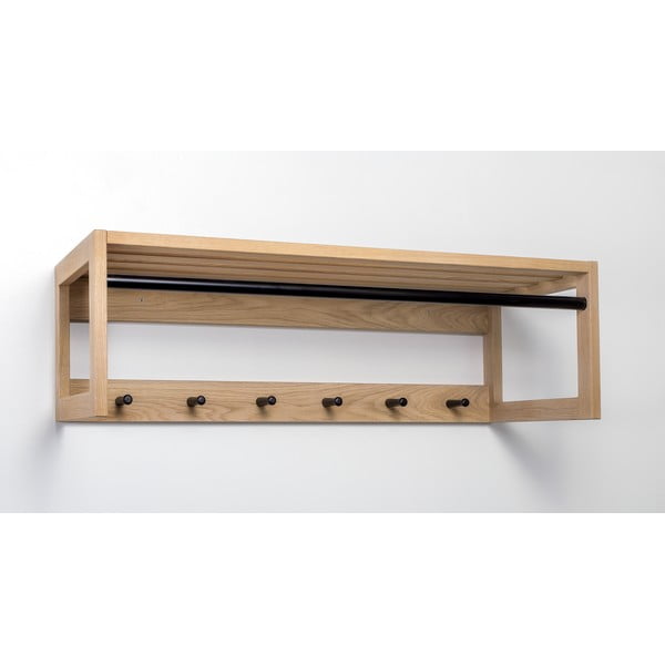 Scaffale a parete in legno massiccio di quercia Puro Slussen - Woodman-image-3