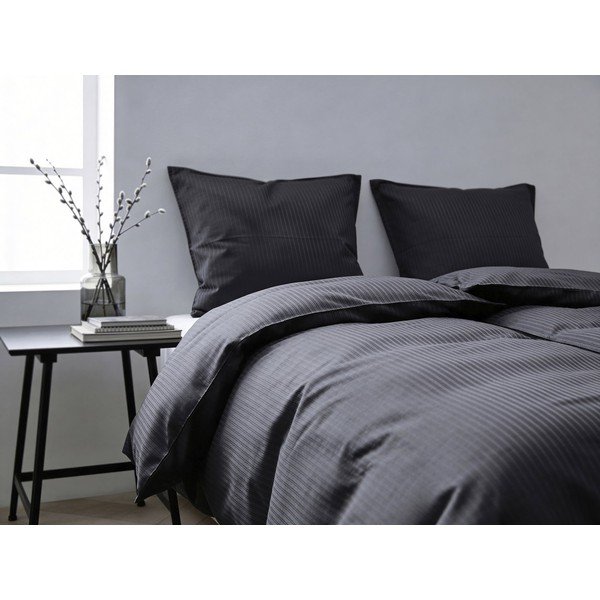 Set copripiumino e federa color antracite in cotone per letto singolo 140x200 cm Still – Södahl-image-2