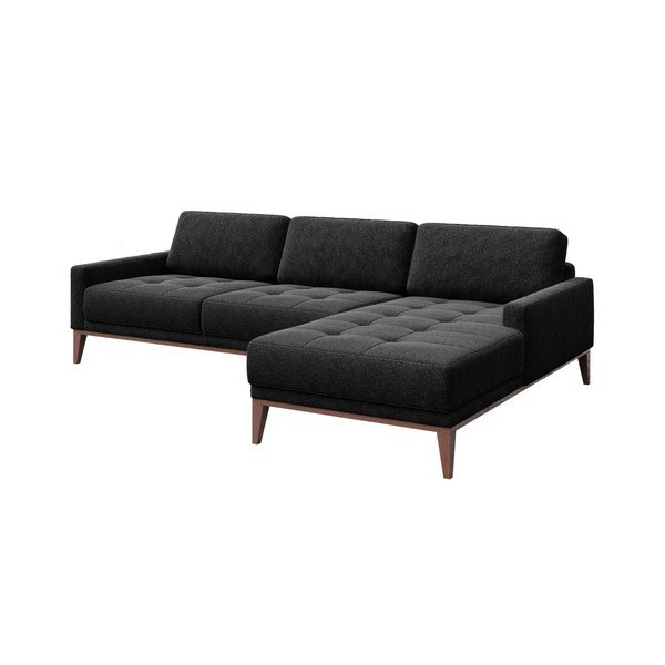 Divano angolare grigio antracite Musso Tufted, angolo destro - MESONICA-image-2
