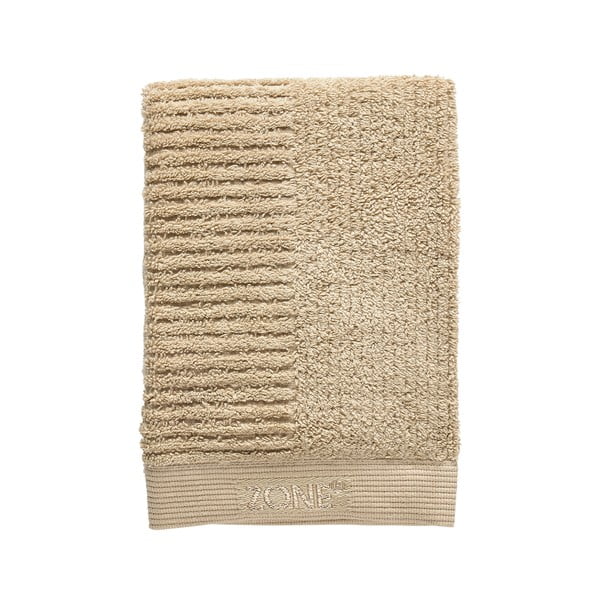 Asciugamano in cotone beige scuro, 70 x 50 cm Classic - Zone