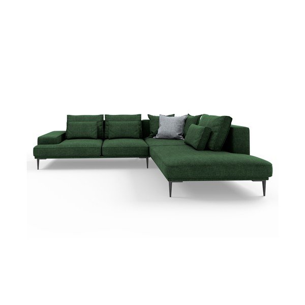 Divano letto angolare verde, angolo destro Liege - Interieurs 86-image-2