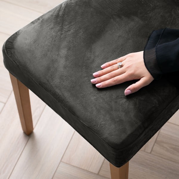 Set di coprisedia grigi con rivestimento elastico per sedie 4 pz 48 cm Sento – Restilo-image-1