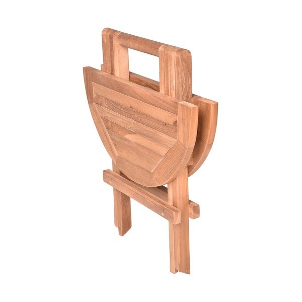 Tavolino da giardino rotondo in teak massiccio ø 50 cm Mitan – Garden Pleasure-image-2