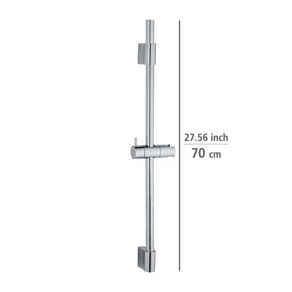 Asta doccia a parete in acciaio inox argento lucido 70 cm Classic - Wenko-image-1