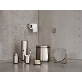 Scopino WC color argento opaco in acciaio inox Ume – Zone