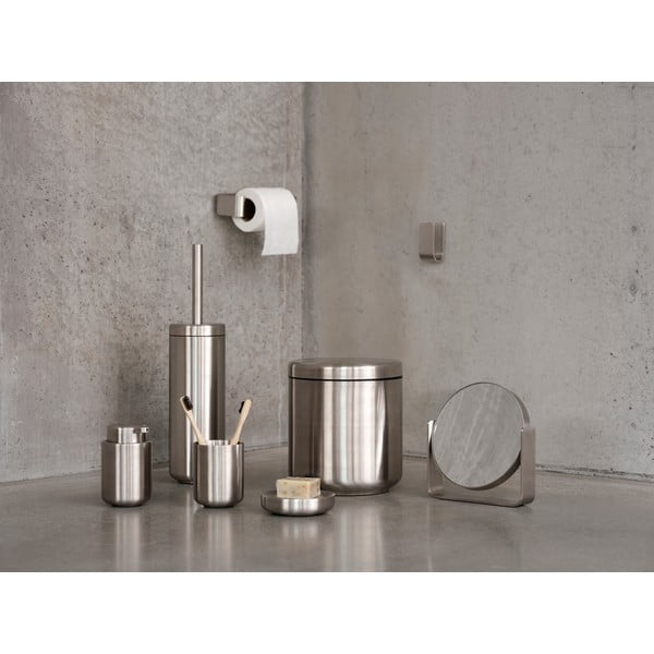 Scopino WC color argento opaco in acciaio inox Ume – Zone-image-1