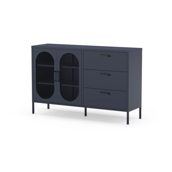 Cassettiera blu scuro 140x90 cm Diora - Marckeric-image-2