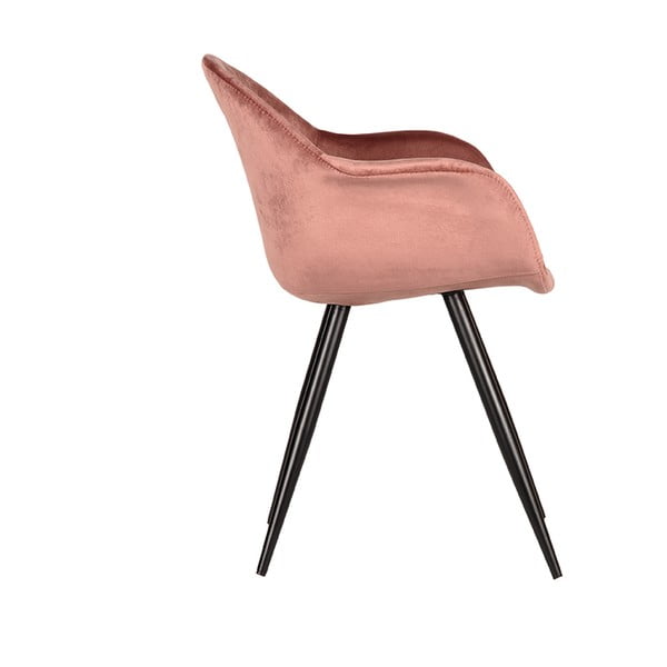 Sedie da pranzo in velluto rosa chiaro in un set di 2 pezzi Forli - LABEL51-image-2