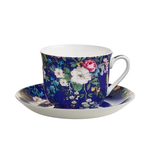 Šálek z kostního porcelánu s podšálkem Maxwell & Williams Floral Muse, 460 ml
