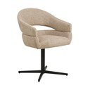 Sedia da pranzo beige in imbottito con braccioli Dover – House Nordic