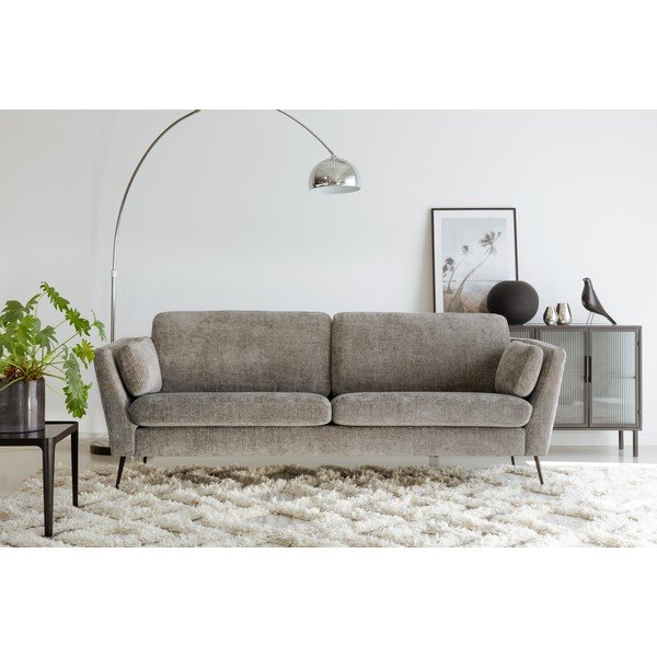 Divano grigio con rivestimento in velluto 220 cm Mynta – Sits-image-1