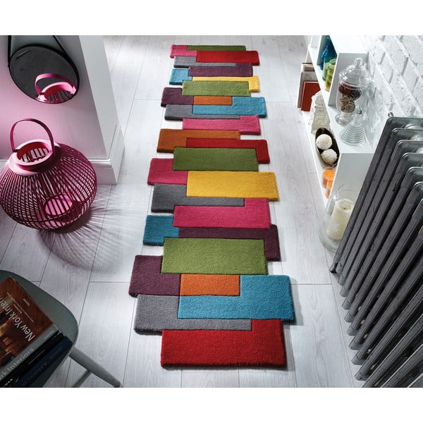 Tappeto in lana 60x230 cm Collage - Flair Rugs-image-1