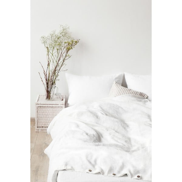 Federa di lino bianca , 70 x 90 cm White - Linen Tales-image-1