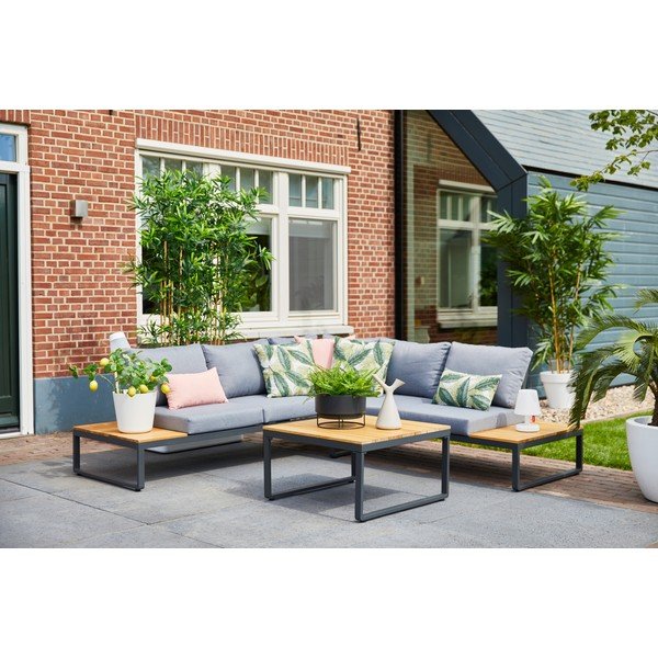 Set da giardino grigio per 5 persone Madeira - Hartman-image-2