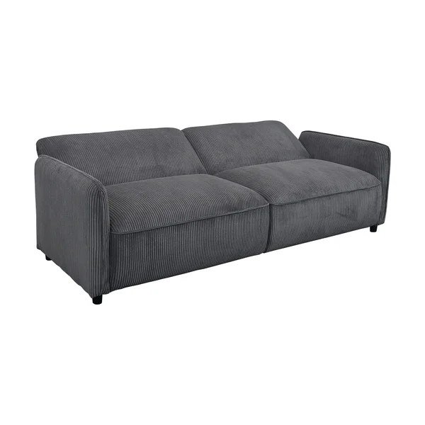 Divano color antracite reclinabile/allungabile con rivestimento in velluto a coste 209 cm Alicia – Støraa-image-3