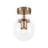 Lampada da soffitto color bronzo con paralume in vetro ø 15 cm Atmaca - Opviq lights