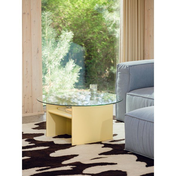 Tavolino da salotto rotondo azzurro ø 85 cm Tovo – noo.ma-image-1
