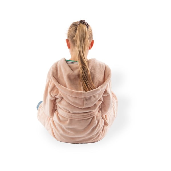 Accappatoio per bambini rosa in micropile 122-128 Delux – Tiseco Home Studio-image-3