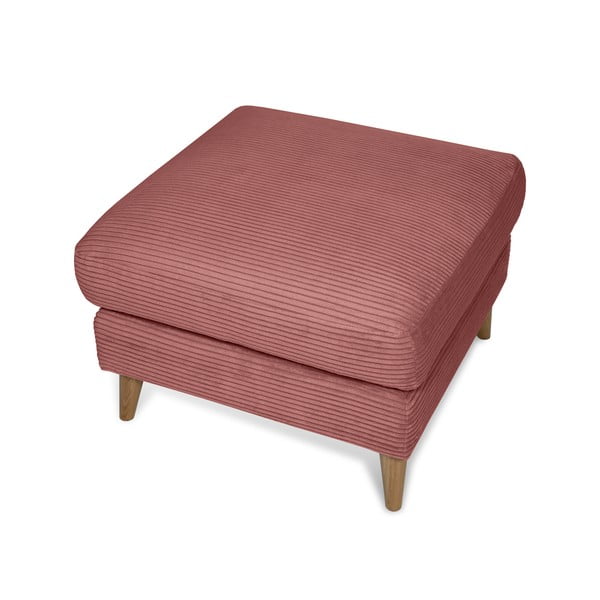 Pouf in velluto a coste rosa Paris - Scandic-image-3